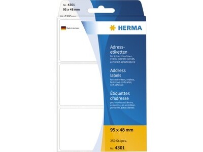 Etikett Herma 4301 95x48mm weiß ADRESS