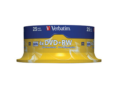 DVD+RW Verbatim 4,7GB 4x 25er Spindel