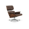 Vitra Lounge Chair Nussbaum sch.p. UG poliert Leder P kastanie
