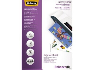 Folientasche FELLOWES A4 228X303mm 80my glänzend 100 St/Pack Querformat