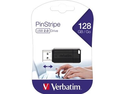 USB Stick Verbatim Pin Stripe 49071 128GB schwarz