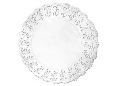 Tortenspitzen rund 13cm 40g weiß DEKOR ROSE, LEBENSMITTELECHT