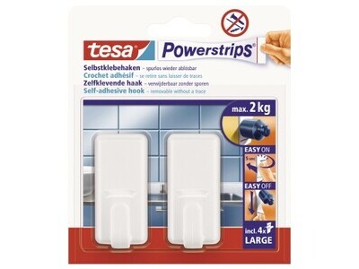 Powerstrips Tesa 58010 Haken weiß INHALT: 2 UND 4 STRIPS