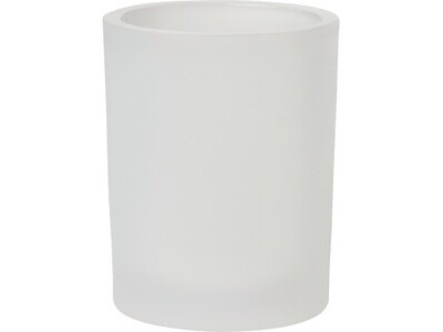 Kerzenhalter Duni 183189 100x80mm weiß Flexible, gefrostetes Glas