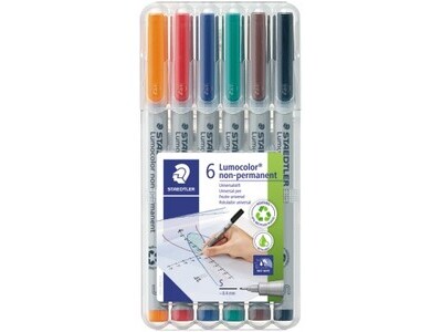 OHP-Marker Staedtler 311WP6 Lumocolor WASSERLÖSLICH, 0,4MM