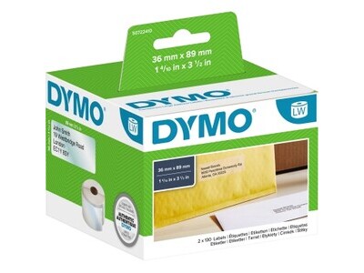 Etikett Dymo 99013 36x89mm transparent LW S0722410 f. Labelwriter