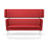 Vitra Suita Club Sofa mit Kopfteil UG poliert Leder rot