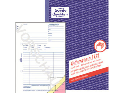 Lieferschein Zweckf. 1721 A5 SD 3X40BL.