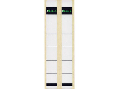 Rückenschild Leitz 1646 grau KURZ/ EXTRA SCHMAL, SELBSTKLEBEND