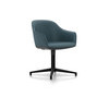 Vitra Softshell Chair Vierstern-Untergestell basic dark Plano nero:eisblau