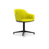 Vitra Softshell Chair Vierstern-Untergestell basic dark Plano gelb:pastellgrün