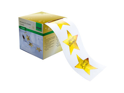 Weihnachtssticker Sigel CS112 Christmas Stars 200 St./Pack.