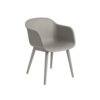 Muuto Fiber chair woodbase grey