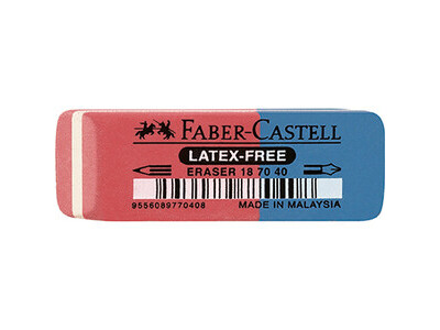 Radierer Castell 707040 rot/blau GUMMI