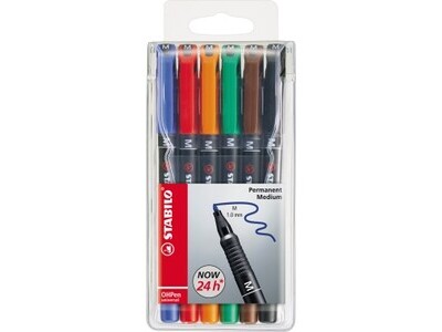 OHP-Marker Stabilo 843/6 M 6er Etui PERANENT, 1