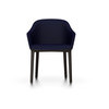 Vitra Softshell Chair Vierfuss UG Chocolate Plano dukelnblau:braun