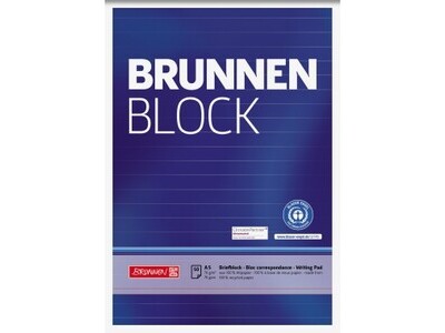 Block Brunnen 105241701 A5 liniert rec. RECYCLING, 50 BLATT
