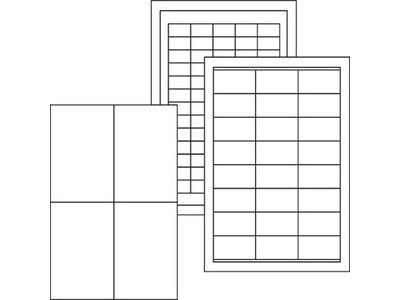 Etikett 105,0x37,0mm weiß Inkjet-, Laser- u. Kopier