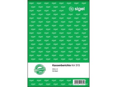Kassenbericht SIGEL KA515 A5 50 Blatt