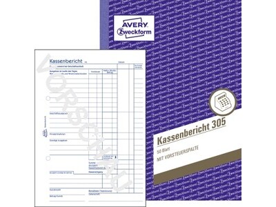 Kassenbericht Zweckf. 305 A5