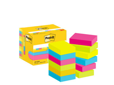 Haftnotiz Post-It Energ. Collec. 51x38mm mehrfarbig 100Bl/Block 12 St./Pack