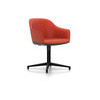 Vitra Softshell Chair Vierstern-Untergestell basic dark Plano rot:cognac