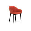 Vitra Softshell Chair Vierbein-Untergestell basic dark Plano rot:cognac
