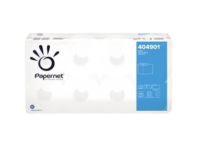 Toilettenp. Papernet 404901 3-lagig 250Bl. weiß 8 Rl./Pack.