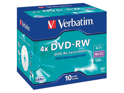 DVD-RW Verbatim 4,7GB 4x JewelCase