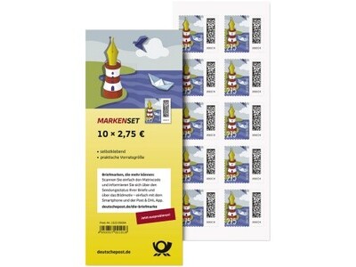 Briefmarke 2,75 EUR Leuchtfederst.10er Markenset zzgl. 1,99 EUR Bearbeitungsp.