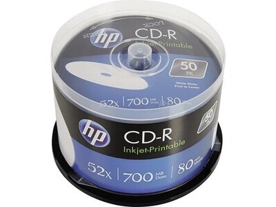 CD-R HP 700MB 80Min 50er Sp Ink-Pr.