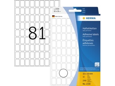 Etikett Herma 2330 10x16mm weiß VIELZWECK