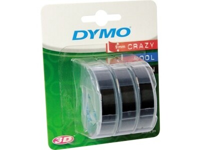 Prägeband DYMO S0847730 9mmx3m schwarz 3er-Blister