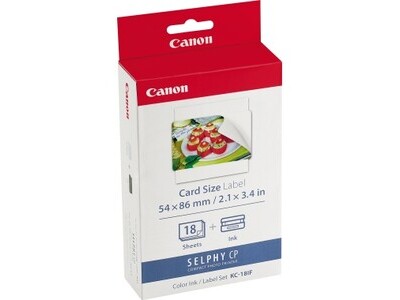 Kartusche Canon KC18IF Tinte+Papier Sticker Kreditkartenformat 54x89mm