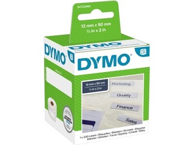 Etikett Dymo 99017 50x12mm weiß für Hängeablage, 220 EN