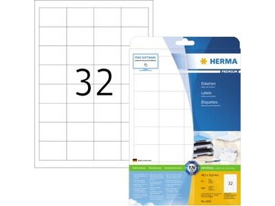 Etikett Herma 4200 48,3x33,8mm weiß INKJET-, LASER- U. KOPIER