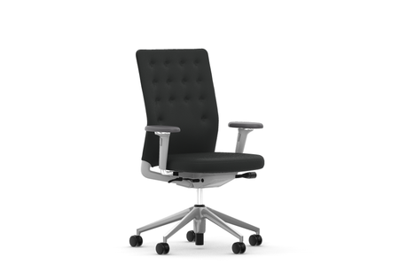 Vitra ID Chair ID Trim mit 3D AL nero RF  soft grey UG soft grey