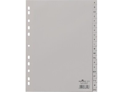 Register Durable 6510 A4 A-Z 20tlg. grau KUNSTSTOFF, VOLLE HÖHE