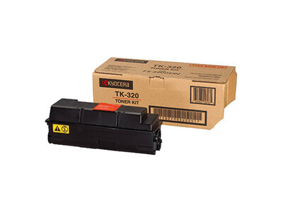 Toner KYOCERA TK320 1T02F90EUC black inkl. Alttonerbehälter