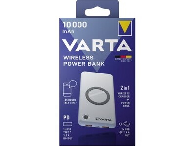 Powerbank Varta 10.000 mAh 3,7V Wireless, 57913101111