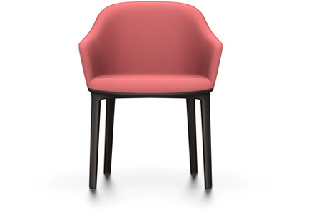Vitra Softshell Chair Vierfuss UG Chocolate Plano poppy red:elfenbein