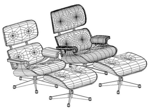 Vitra Lounge Chair CAD1