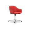 Vitra Softshell Chair Vierstern-Untergestell poliert Plano rot:poppy red
