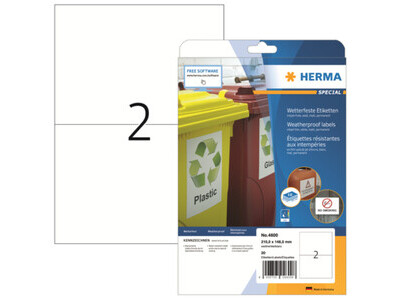 Etikett Herma 4600 210x148mm wetterfest INKJET