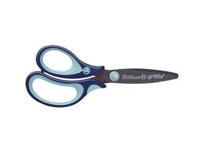 Pelikan Bastelschere griffix® asymmetrisch, gerade, Langauge 140 mm blau