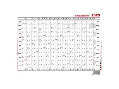 Jahresübersicht Güss 3 A3 42x30cm A 42X0CM