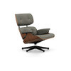 Vitra Lounge Chair Nussbaum sch.p. UG poliert:schwarz Leder P umbragrau