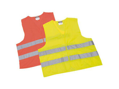 Warnweste DIN EN 471 Polyester orange ,FLUORESZIERD, NEON-