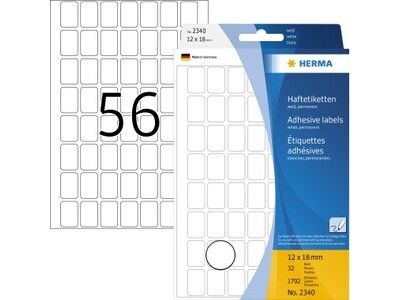 Etikett Herma 2340 12x18mm weiß VIELZWECK