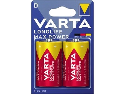 Batterie Varta Alkaline Mono D LR20 1.5V Longlife Max Power Retail Blister 2-Pack